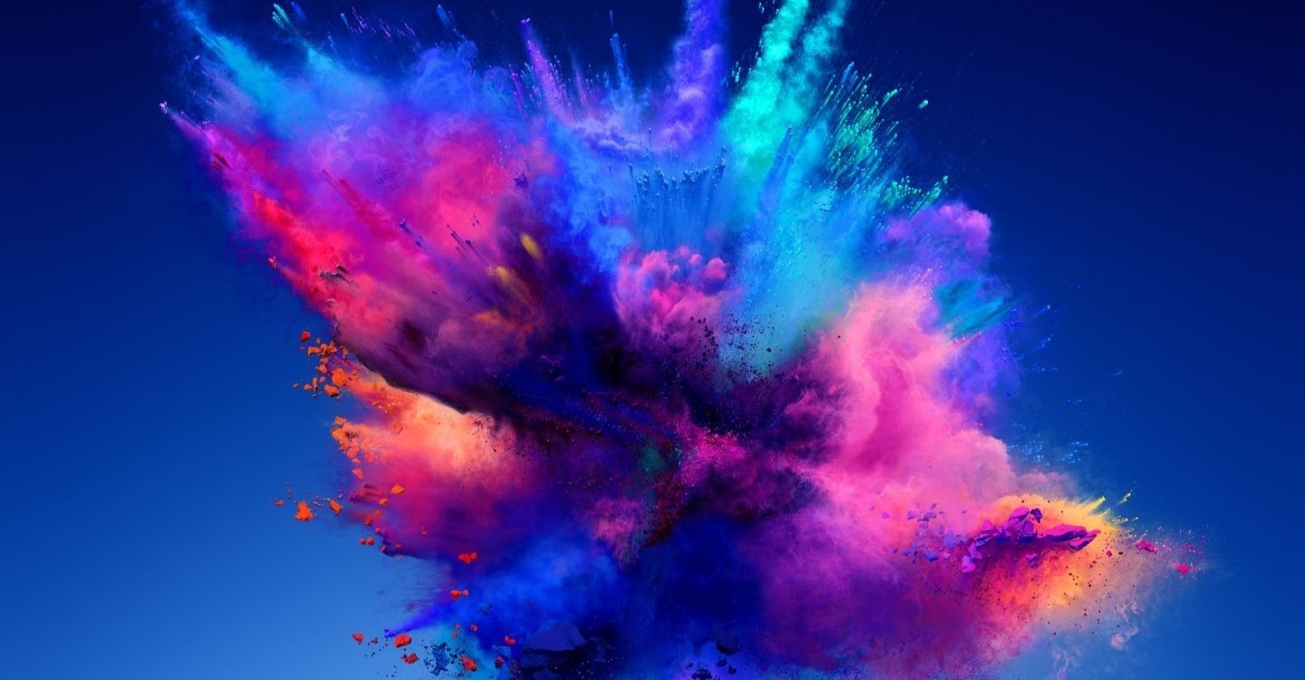 colourful powder explosion